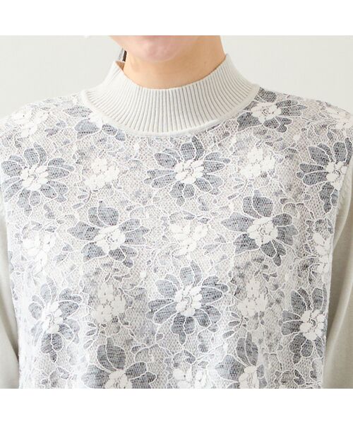 missel / ミゼール ニット・セーター | 【アンサンブル可・3L/4Lサイズあり】フロントレースチュニック | 詳細2