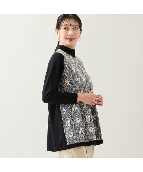 missel / ミゼール ニット・セーター | 【アンサンブル可・3L/4Lサイズあり】フロントレースチュニック | 詳細11