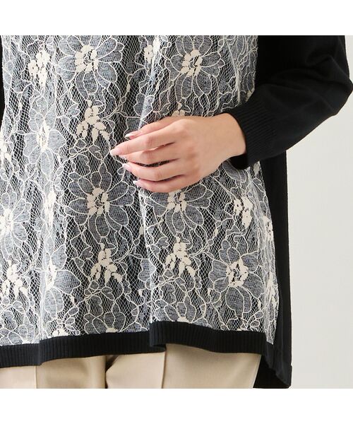 missel / ミゼール ニット・セーター | 【アンサンブル可・3L/4Lサイズあり】フロントレースチュニック | 詳細13