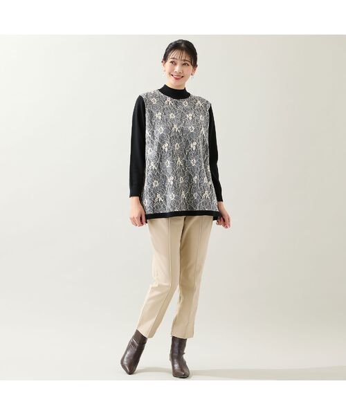 missel / ミゼール ニット・セーター | 【アンサンブル可・3L/4Lサイズあり】フロントレースチュニック | 詳細14