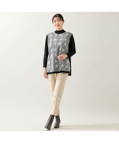 missel / ミゼール ニット・セーター | 【アンサンブル可・3L/4Lサイズあり】フロントレースチュニック | 詳細16