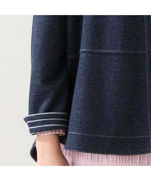 missel / ミゼール シャツ・ブラウス | 【洗える・3L/4Lサイズあり】ニットデニムシャツジャケット | 詳細5