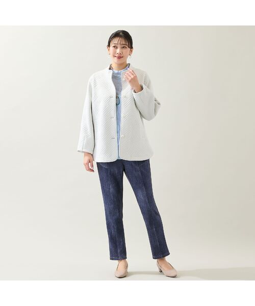 missel / ミゼール その他アウター | 【3Lサイズあり】キルト風ジャカードジャケット | 詳細3