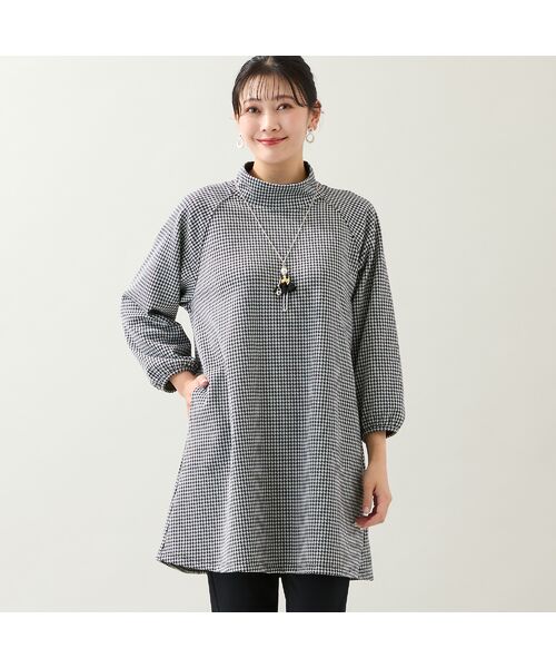 missel / ミゼール カットソー | 【洗える・日本製・3L/4Lサイズあり】千鳥柄チュニック | 詳細2