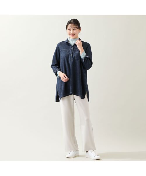 missel / ミゼール カットソー | 【洗える・3L/4Lサイズあり】ニットデニムチュニック | 詳細10