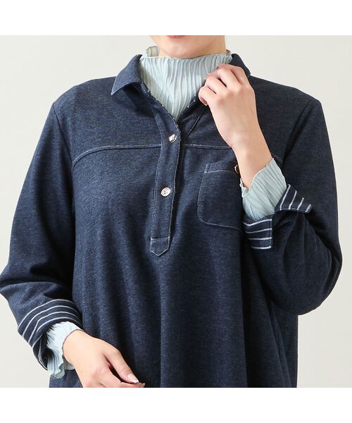 missel / ミゼール カットソー | 【洗える・3L/4Lサイズあり】ニットデニムチュニック | 詳細5