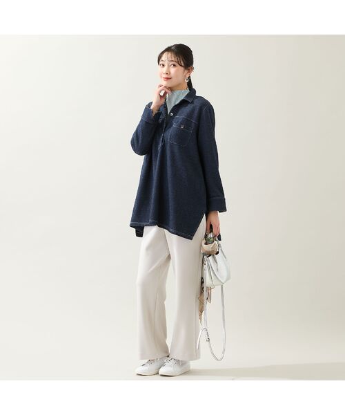 missel / ミゼール カットソー | 【洗える・3L/4Lサイズあり】ニットデニムチュニック | 詳細8
