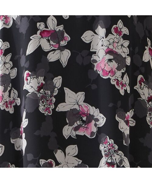 missel / ミゼール ミニ・ひざ丈スカート | 【洗える・セットアップ可・3Lサイズあり】シフォンフラワースカート | 詳細5