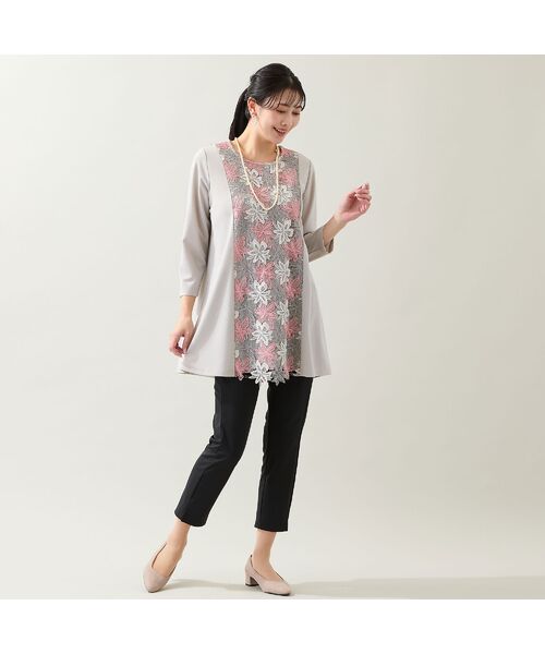 missel / ミゼール その他パンツ | 【洗える・すぐ乾く時短素材・L~4Lサイズ】裾スリットスリムパンツ | 詳細14