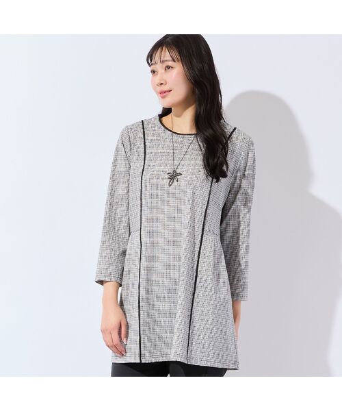 missel / ミゼール カットソー | 【洗える・清涼快適素材・L～4Lサイズ】Breeze Coolチュニック（ホワイト）