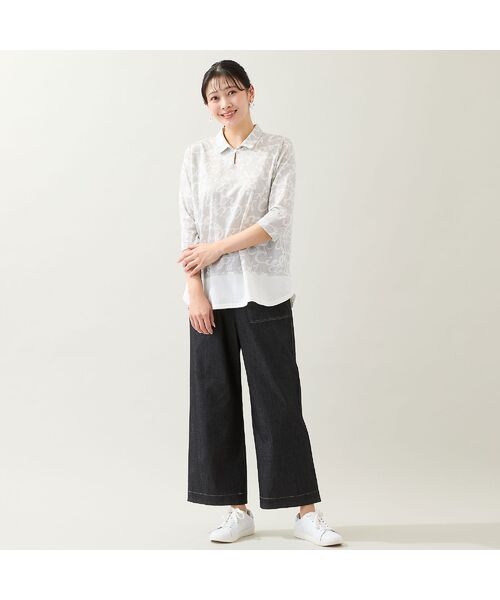 missel / ミゼール カットソー | 【洗える・WEB限定カラーあり・L～4Lサイズ】スキッパートップス | 詳細3