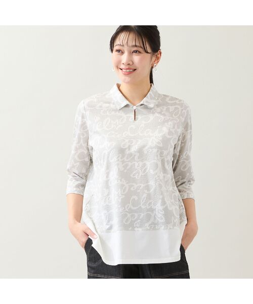 missel / ミゼール カットソー | 【洗える・WEB限定カラーあり・L～4Lサイズ】スキッパートップス（グレー）