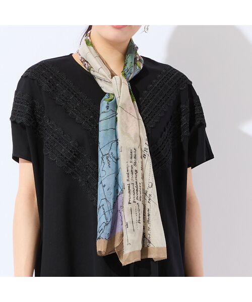 missel / ミゼール マフラー・ショール・スヌード・ストール | 【接触冷感】地図柄ストール | 詳細12