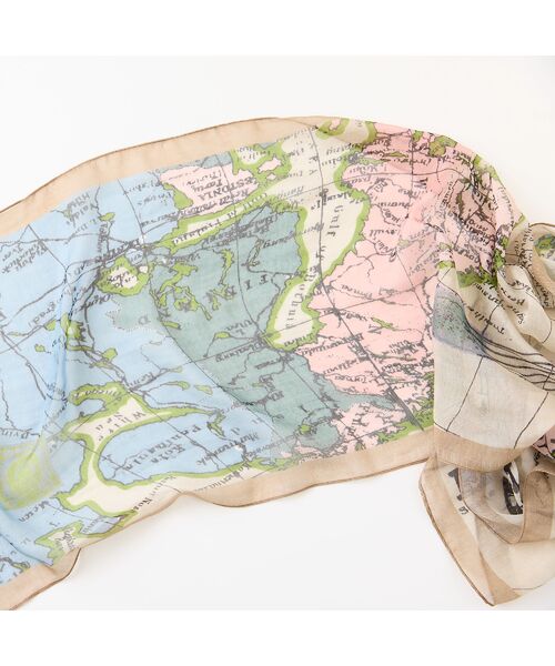 missel / ミゼール マフラー・ショール・スヌード・ストール | 【接触冷感】地図柄ストール | 詳細6