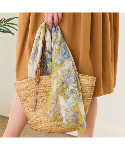 missel / ミゼール マフラー・ショール・スヌード・ストール | 【接触冷感】エレガンスフラワーストール（イエロー）