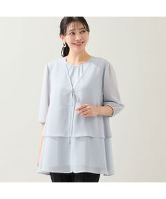 missel / ミゼール ベスト | 【洗える・セットアップ可・L～4Lサイズ】ジョーゼットティアードジレ