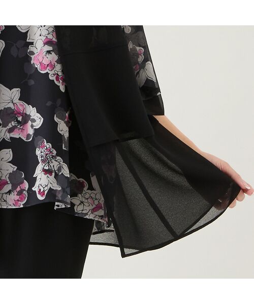 missel / ミゼール ベスト | 【洗える・セットアップ可・L～4Lサイズ】ジョーゼットティアードジレ | 詳細12