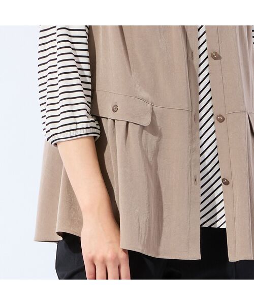 missel / ミゼール ベスト | 【洗える・接触冷感・L～4Lサイズ】Soalonペプラムベスト | 詳細2