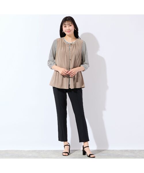 missel / ミゼール ベスト | 【洗える・接触冷感・L～4Lサイズ】Soalonペプラムベスト | 詳細3