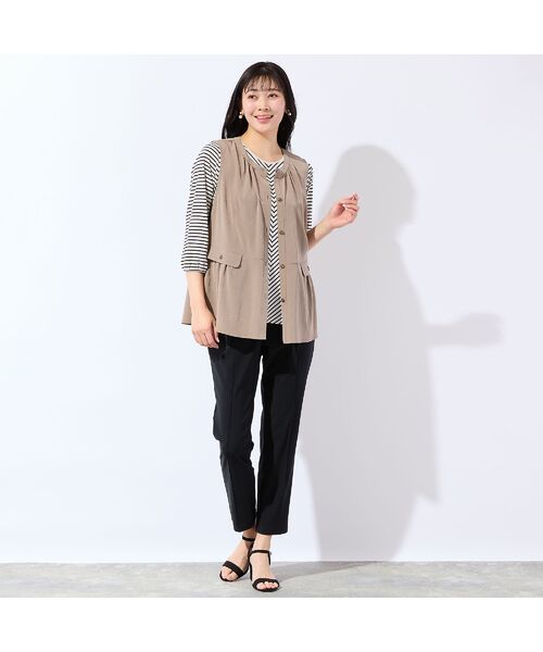 missel / ミゼール ベスト | 【洗える・接触冷感・L～4Lサイズ】Soalonペプラムベスト | 詳細4