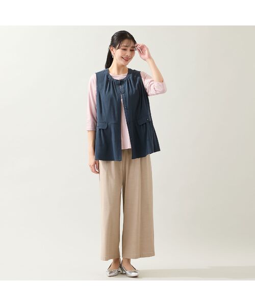 missel / ミゼール ベスト | 【洗える・接触冷感・L～4Lサイズ】Soalonペプラムベスト | 詳細9