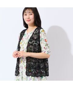 missel / ミゼール ベスト | スカラップ刺繍チュールベスト