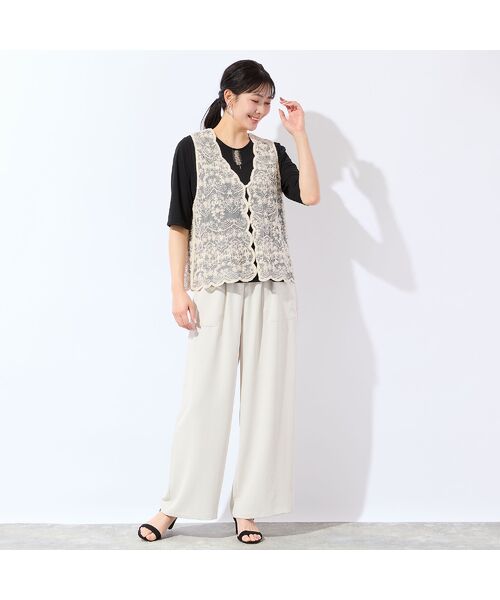missel / ミゼール ベスト | スカラップ刺繍チュールベスト | 詳細10