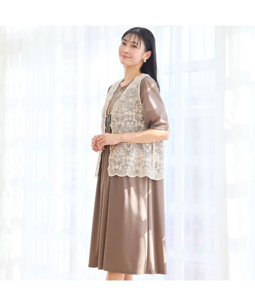 missel / ミゼール ベスト | スカラップ刺繍チュールベスト | 詳細3