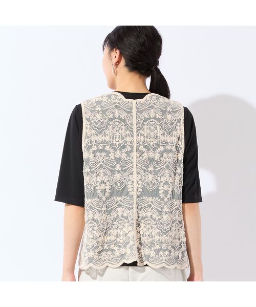 missel / ミゼール ベスト | スカラップ刺繍チュールベスト | 詳細7