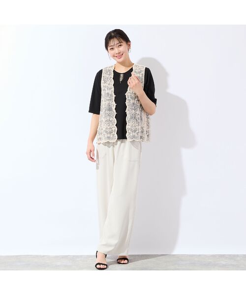 missel / ミゼール ベスト | スカラップ刺繍チュールベスト | 詳細9