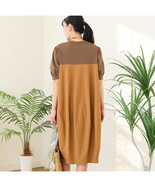 missel / ミゼール ミニ丈・ひざ丈ワンピース | 【洗える・L～3Lサイズ】コクーンワンピース | 詳細2