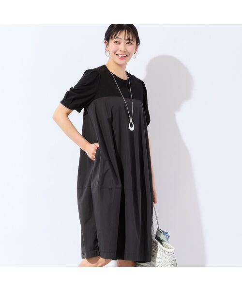 missel / ミゼール ミニ丈・ひざ丈ワンピース | 【洗える・L～3Lサイズ】コクーンワンピース | 詳細9