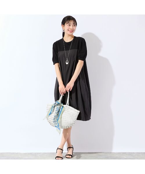 missel / ミゼール ミニ丈・ひざ丈ワンピース | 【洗える・L～3Lサイズ】コクーンワンピース | 詳細13