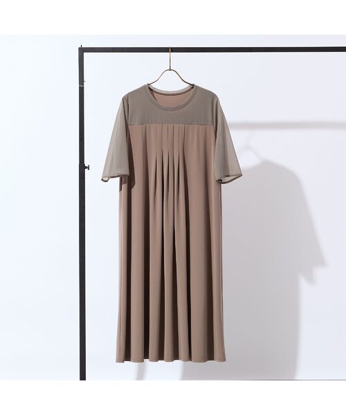 missel / ミゼール ミニ丈・ひざ丈ワンピース | 【洗える・体型カバー・L～4Lサイズ】シアースリーブワンピース | 詳細8