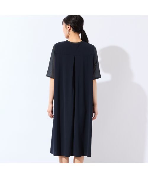 missel / ミゼール ミニ丈・ひざ丈ワンピース | 【洗える・体型カバー・L～4Lサイズ】シアースリーブワンピース | 詳細10