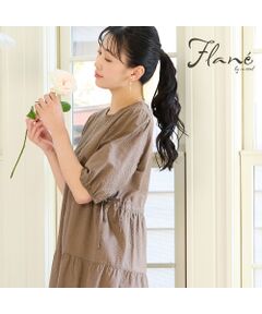 missel / ミゼール ミニ丈・ひざ丈ワンピース | 【洗える・M～3Lサイズ】ティアードワンピース