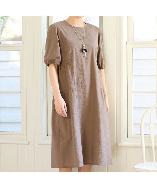 missel / ミゼール ミニ丈・ひざ丈ワンピース | 【洗える・M～3Lサイズ】ティアードワンピース | 詳細2