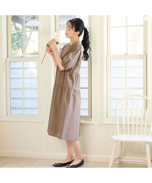 missel / ミゼール ミニ丈・ひざ丈ワンピース | 【洗える・M～3Lサイズ】ティアードワンピース | 詳細6