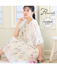 missel / ミゼール ミニ丈・ひざ丈ワンピース | 【洗える・WEB限定カラー・M～3Lサイズ】ボタニカルフラワーワンピース