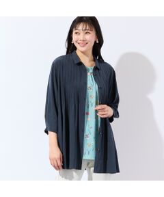 missel / ミゼール シャツ・ブラウス | 【洗える・接触冷感・L～4Lサイズ】Soalonピンタックシャツ