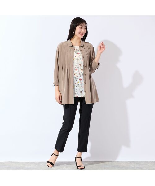 missel / ミゼール シャツ・ブラウス | 【洗える・接触冷感・L～4Lサイズ】Soalonピンタックシャツ | 詳細5