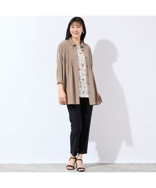 missel / ミゼール シャツ・ブラウス | 【洗える・接触冷感・L～4Lサイズ】Soalonピンタックシャツ | 詳細6