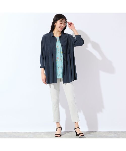 missel / ミゼール シャツ・ブラウス | 【洗える・接触冷感・L～4Lサイズ】Soalonピンタックシャツ | 詳細8