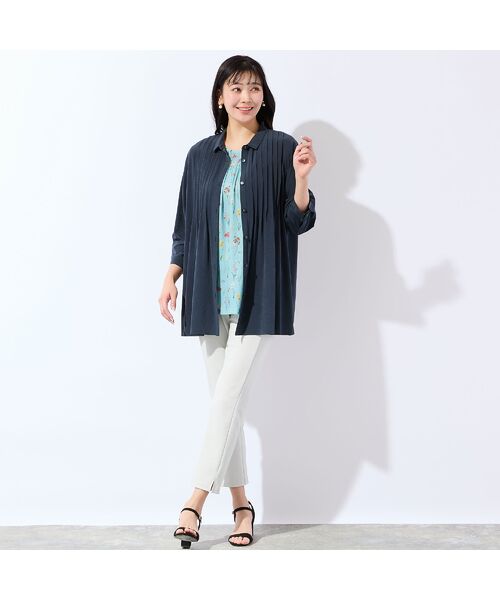 missel / ミゼール シャツ・ブラウス | 【洗える・接触冷感・L～4Lサイズ】Soalonピンタックシャツ | 詳細9