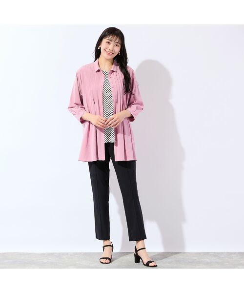 missel / ミゼール シャツ・ブラウス | 【洗える・接触冷感・L～4Lサイズ】Soalonピンタックシャツ | 詳細13