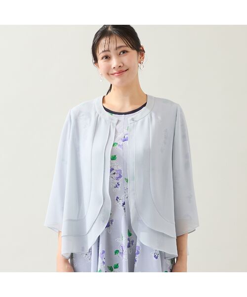 missel / ミゼール シャツ・ブラウス | 【洗える・セットアップ可・L～4Lサイズ】ジョーゼットティアードブラウス | 詳細1