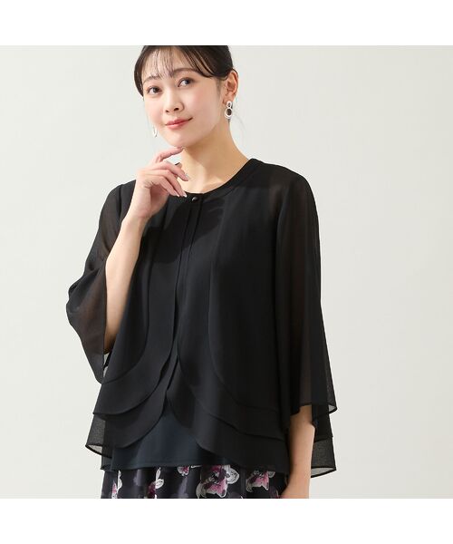 missel / ミゼール シャツ・ブラウス | 【洗える・セットアップ可・L～4Lサイズ】ジョーゼットティアードブラウス | 詳細10