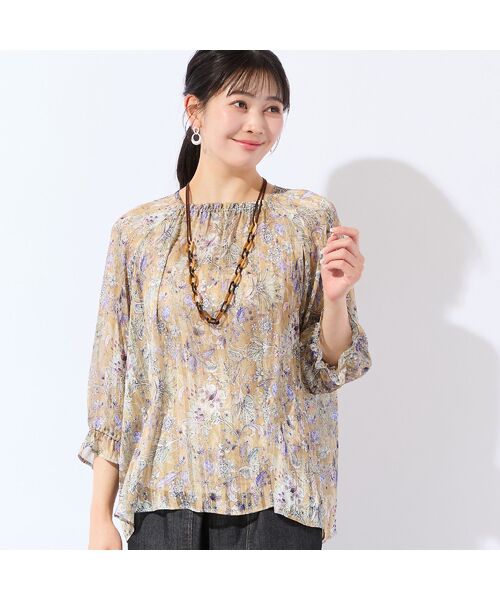 missel / ミゼール シャツ・ブラウス | 【洗える・3Lサイズあり】更紗柄ギャザーブラウス | 詳細10
