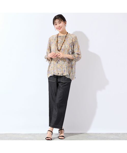 missel / ミゼール シャツ・ブラウス | 【洗える・3Lサイズあり】更紗柄ギャザーブラウス | 詳細11