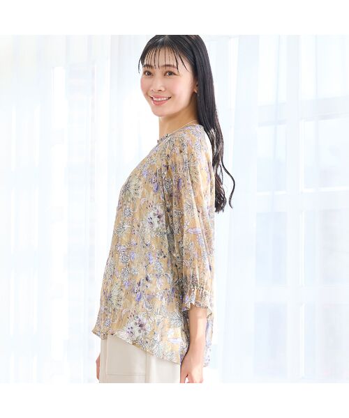 missel / ミゼール シャツ・ブラウス | 【洗える・3Lサイズあり】更紗柄ギャザーブラウス | 詳細3